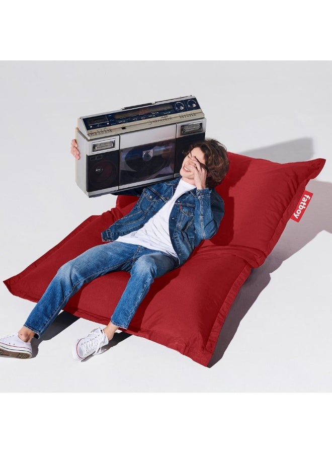 Fatboy كرسي فاتبوي الأصلي من حبوب الفاصولياء | كرسي استرخاء متعدد الوظائف | للاستخدام الداخلي والخارجي | مقاوم للماء والأوساخ | مقاوم للأشعة فوق البنفسجية | 180 × 140 سم - (أحمر) - Image 3